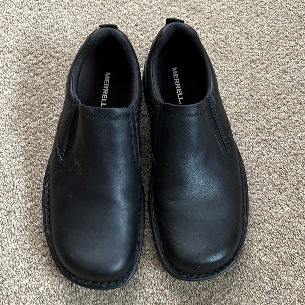 NWOT Merrell Men’s World Legend 2 size 7.5 W Black Moc Loafer